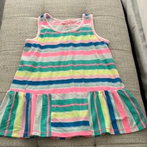 Cat & Jack striped multicolor toddler kids girl sleeveless top Size M(7/8)